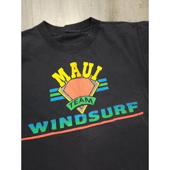 Vintage 1990 Maui Windsurf T Shirt Hawaiian Mens Large‎ Single Stitch - Picture 11 of 13